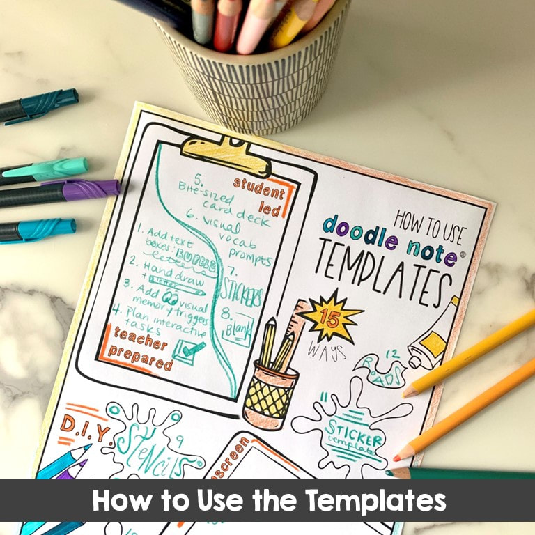 doodle note ideas - 15 ways to use templates